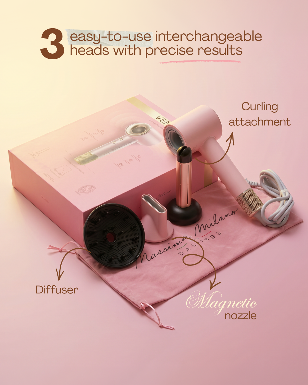 VENTO - Ultra-Quiet High-Speed Hair Dryer