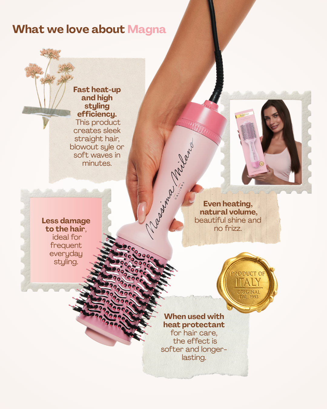 MAGNA - 3-in-1 Curl, Dry & Volume Styler