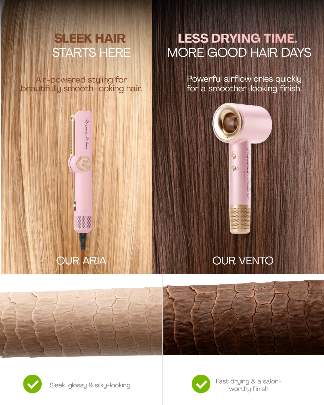 ARIA™ + VENTO™ — Wet-to-Dry Styling Duo
