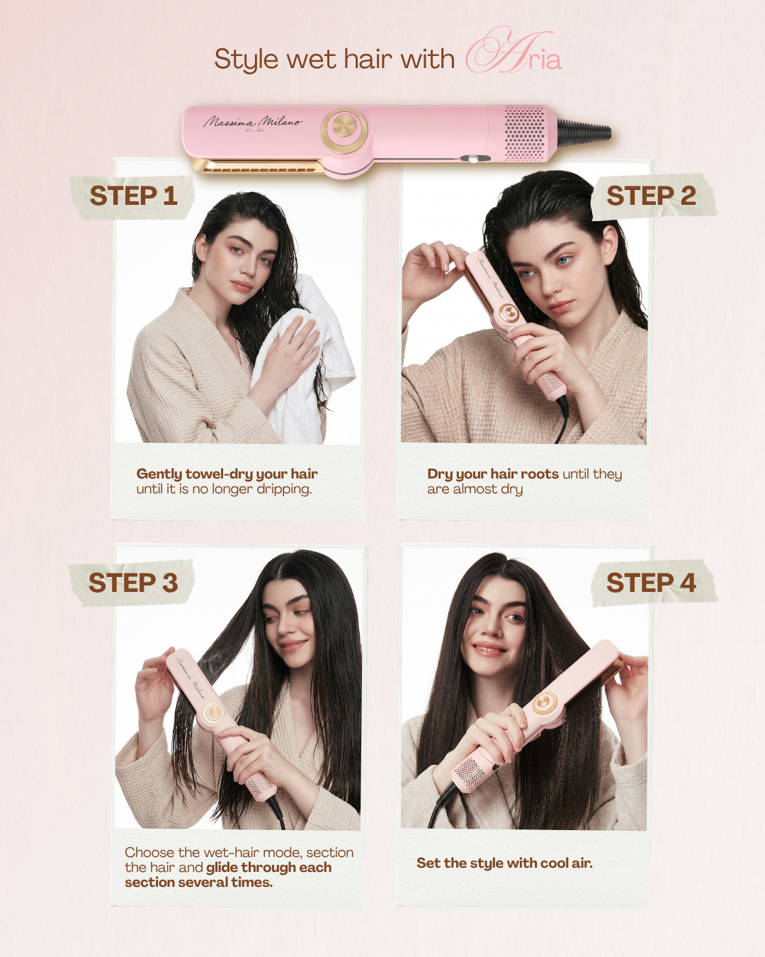 ARIA™ 2-in-1 Air Dryer & Straightening Styler