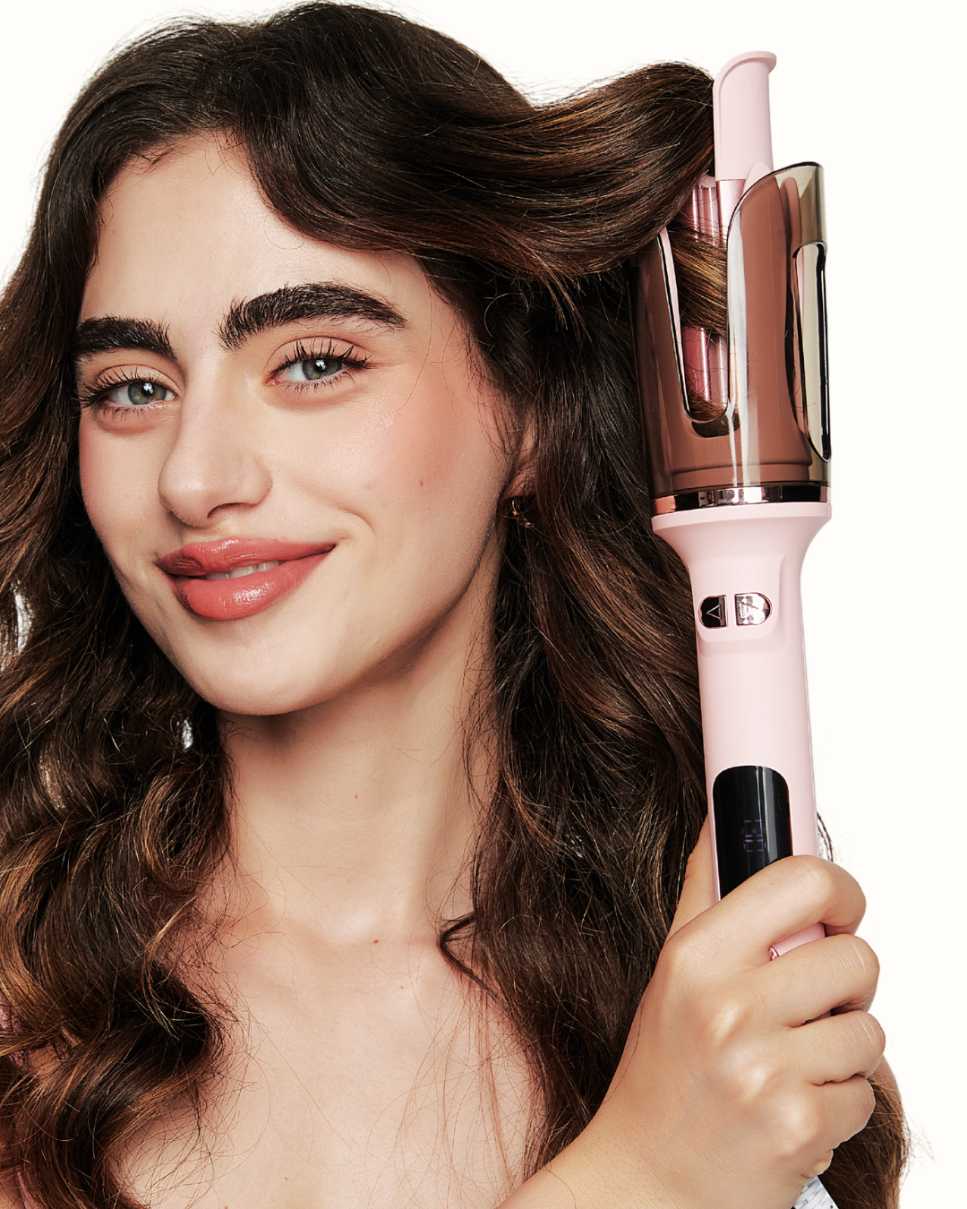 Hold the curler vertically