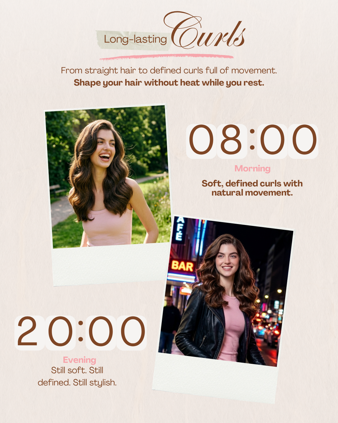Heatless curl set- 4-piece heatless curls kit